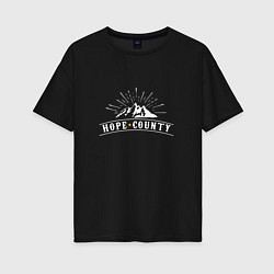 Футболка оверсайз женская Hope Count: Mountain, цвет: черный
