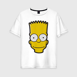 Женская футболка оверсайз Довольный Барт