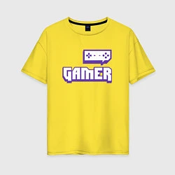 Футболка оверсайз женская Twitch Gamer, цвет: желтый