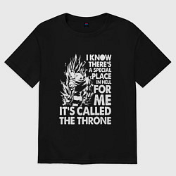 Футболка оверсайз женская I'ts Called the Throne, цвет: черный