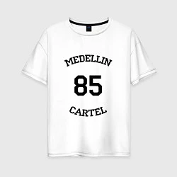 Женская футболка оверсайз Medellin Cartel 85