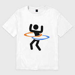 Футболка оверсайз женская Portal Рoops, цвет: белый