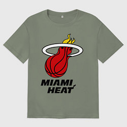 Женская футболка оверсайз Miami Heat-logo
