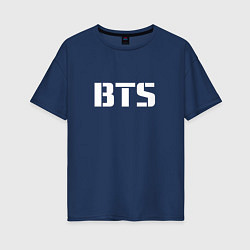 Футболка оверсайз женская BTS, цвет: тёмно-синий