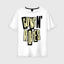 Женская футболка оверсайз Guns n Roses: cream