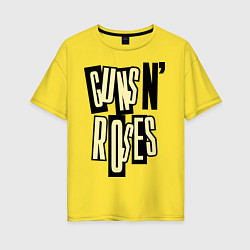 Женская футболка оверсайз Guns n Roses: cream