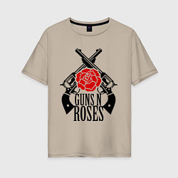 Женская футболка оверсайз Guns n Roses: guns