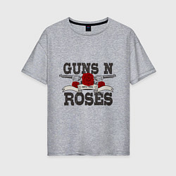 Футболка оверсайз женская Guns n Roses: rock'n'roll, цвет: меланж