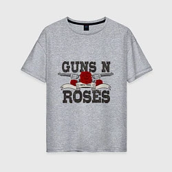 Женская футболка оверсайз Guns n Roses: rock'n'roll
