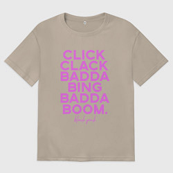 Женская футболка оверсайз Click Clack Black Pink