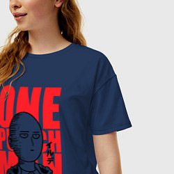 Футболка оверсайз женская Ok Hero, цвет: тёмно-синий — фото 2