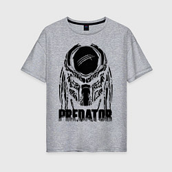 Женская футболка оверсайз Predator Mask