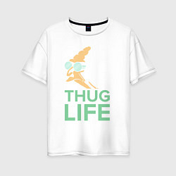 Женская футболка оверсайз Zoidberg: Thug Life
