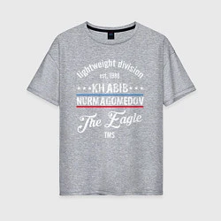 Женская футболка оверсайз Khabib Nurmagomedov est. 1988