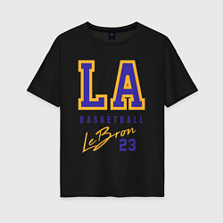 Футболка оверсайз женская Lebron 23: Los Angeles, цвет: черный