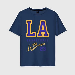 Футболка оверсайз женская Lebron 23: Los Angeles, цвет: тёмно-синий