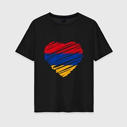 Женская футболка оверсайз Сердце Армении
