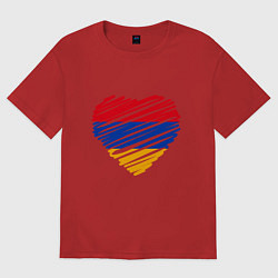 Женская футболка оверсайз Сердце Армении