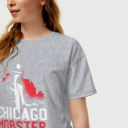 Футболка оверсайз женская Chicago Mobster, цвет: меланж — фото 2