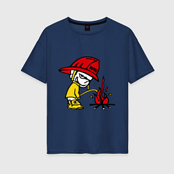 Женская футболка оверсайз Ручной пожарник