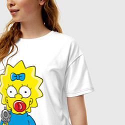 Футболка оверсайз женская Мэгги с револьвером, цвет: белый — фото 2