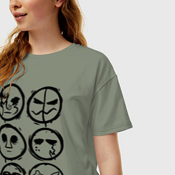 Футболка оверсайз женская HU Masks, цвет: авокадо — фото 2