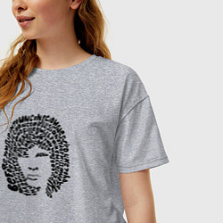 Футболка оверсайз женская Jim Morrison, цвет: меланж — фото 2