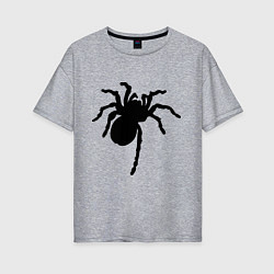 Женская футболка оверсайз Черный паук
