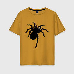 Женская футболка оверсайз Черный паук