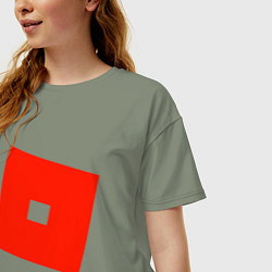Футболка оверсайз женская Roblox Logo, цвет: авокадо — фото 2