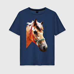 Женская футболка оверсайз Лошадь