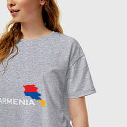 Футболка оверсайз женская Армения, цвет: меланж — фото 2