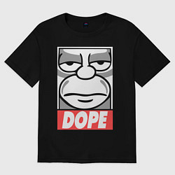 Футболка оверсайз женская Homer dope, цвет: черный