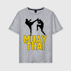 Футболка оверсайз женская Muay Thai, цвет: меланж