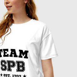 Футболка оверсайз женская Team SPB est. 1703, цвет: белый — фото 2