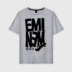 Женская футболка оверсайз Eminem recovery