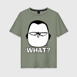 Женская футболка оверсайз What?