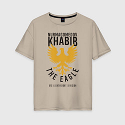 Футболка оверсайз женская Khabib: The Eagle, цвет: миндальный
