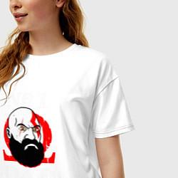 Футболка оверсайз женская Dad Kratos, цвет: белый — фото 2