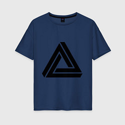 Женская футболка оверсайз Triangle Visual Illusion