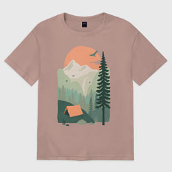 Женская футболка оверсайз Wood Adventure