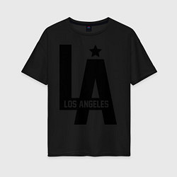Футболка оверсайз женская Los Angeles Star, цвет: черный