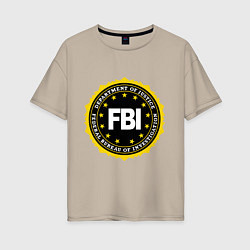 Женская футболка оверсайз FBI Departament