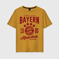 Футболка оверсайз женская Bayern Munchen 1900, цвет: горчичный