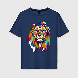 Футболка оверсайз женская Lion Art, цвет: тёмно-синий