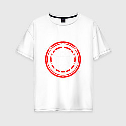Женская футболка оверсайз Математическая пентаграмма