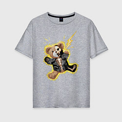 Женская футболка оверсайз Electric Bear