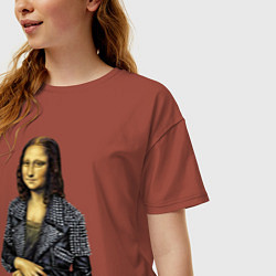 Футболка оверсайз женская Mona Lisa: What Ever, цвет: кирпичный — фото 2
