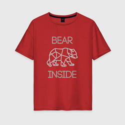 Женская футболка оверсайз Bear Inside