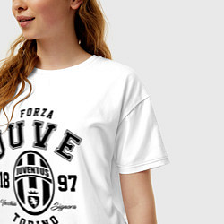 Футболка оверсайз женская Forza Juve 1897: Torino, цвет: белый — фото 2
